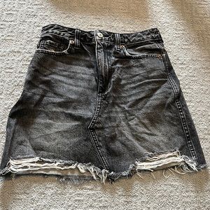 Black jean skirt